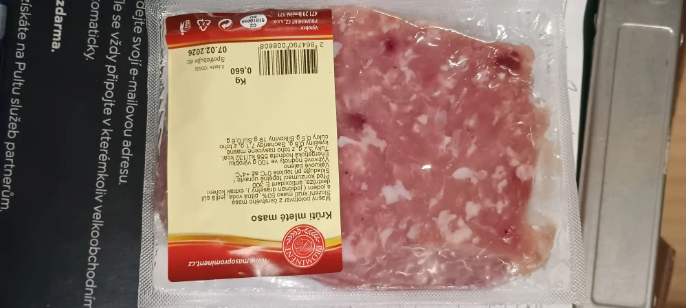 Krůtí maso mleté 0,7 Kg