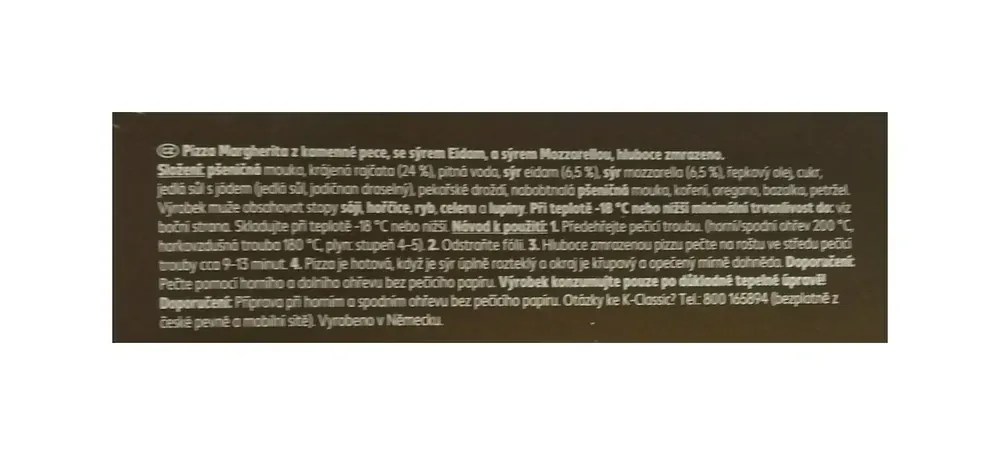 Pizza Margherita mini z kamenné pece 340 g