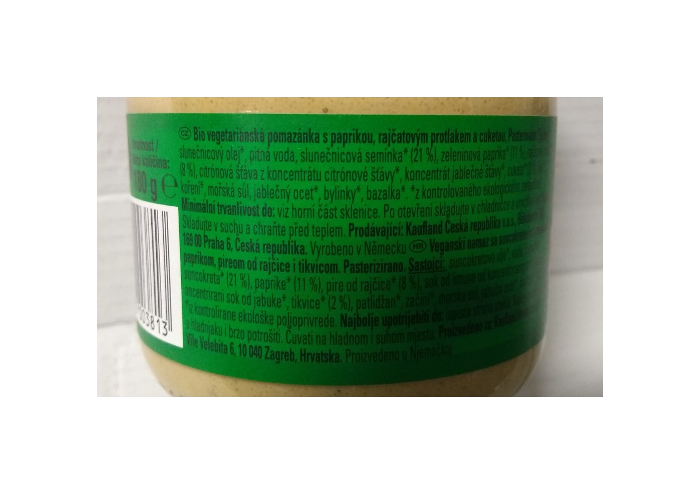 Pomazánka s paprikou a rajčaty vegan  180g