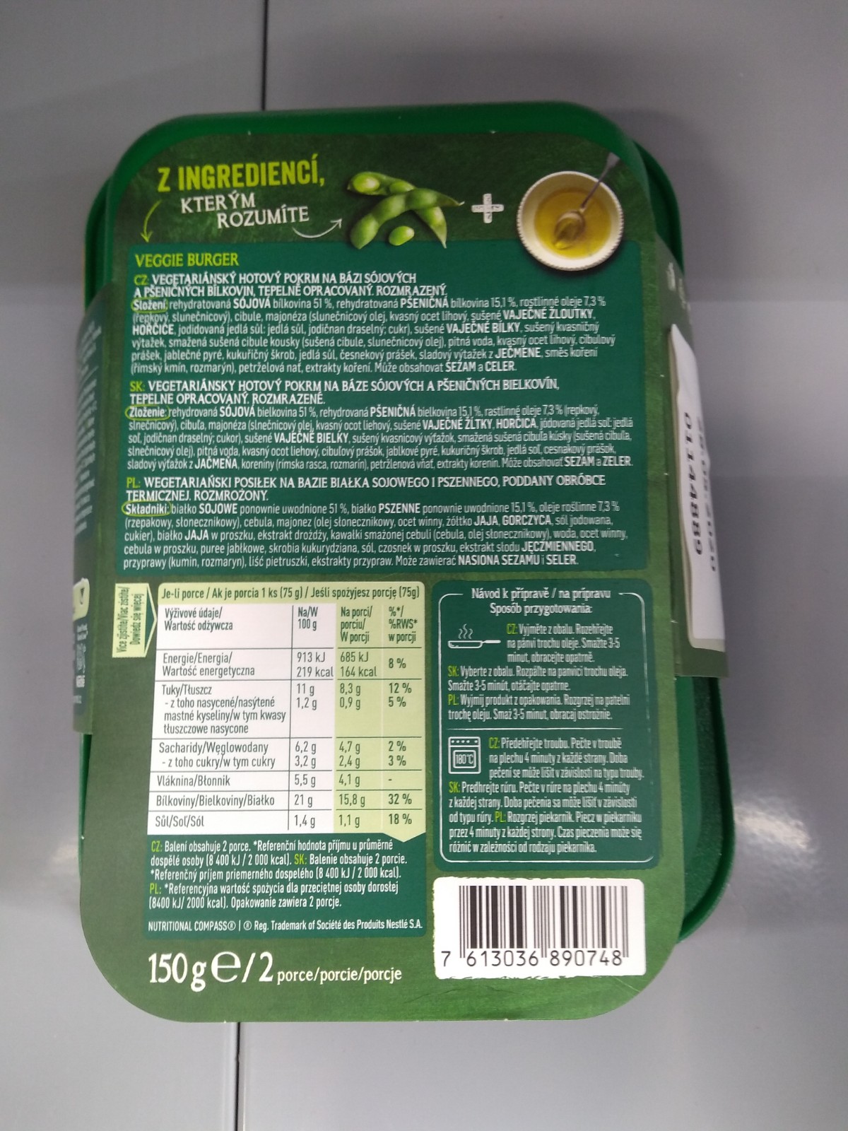 Veggie Burger 2 porce chlaz. 1x150g Garden Gourmet 