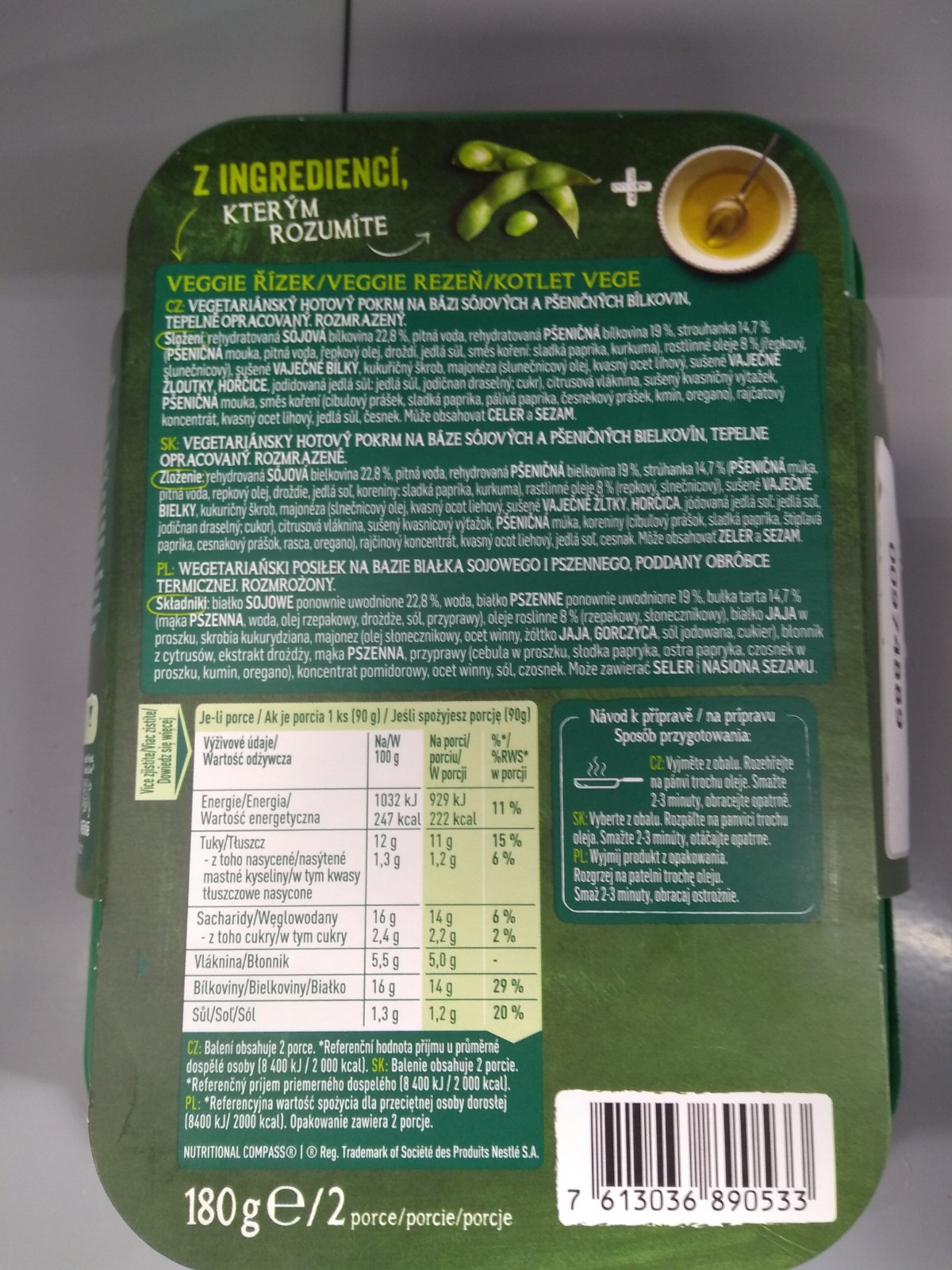 Veggie Řízek Garden Gourmet 2 porce chlaz. 1x180g