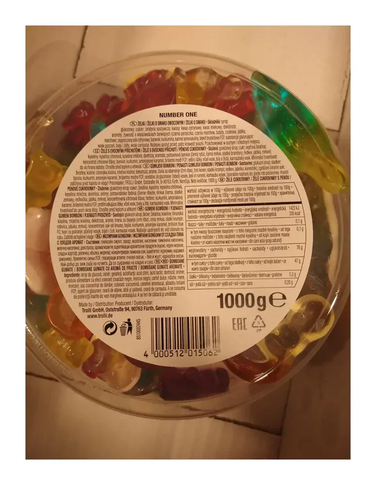 Trolli Number one gumové bonbony 1 kg