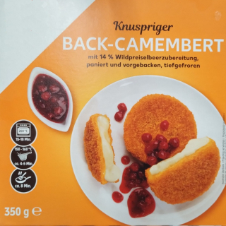 Camembert předsmažený mražený 2ks + dip 350g