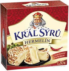 Král sýrů Hermelín s paprikou 120g