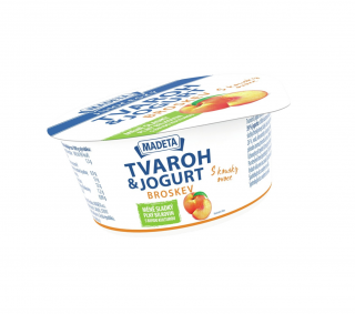 Tvaroh s jogurtem broskev Madeta  135g