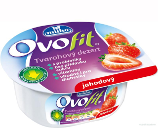 Ovofit Tvarohový dezert jahodový 140g