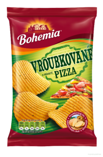 Bohemia Chips vroubkované s příchtí pizza 65g