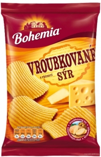 Bohemia Chips vroubkované s příchtí sýr 65g
