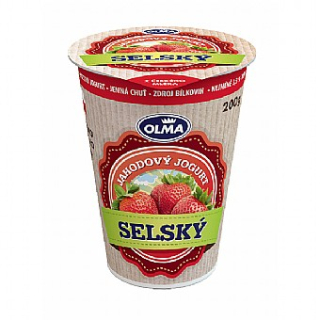 Selský jogurt jahodový Olma 150g