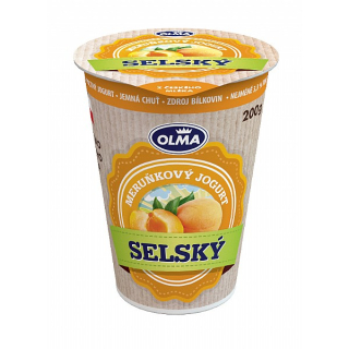Selský jogurt meruňka Olma 150g