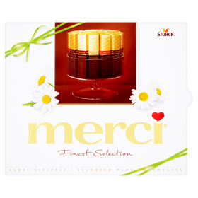 Merci Kolekce plněných a neplněných hořkých čokolád  250g