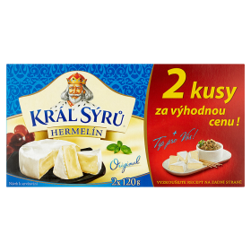 Král Sýrů Hermelín originál 2 x 120g