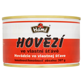 Hovězí ve vlastní šťávě 397g
