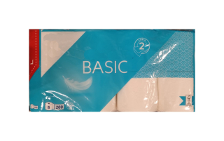 Toaletní papír 2 vrstvy Basic 8 rolí