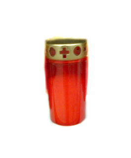 Náhrobní svíčka plast červená 55g - 1ks