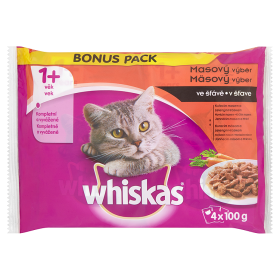 Whiskas Masový výběr ve šťávě 4 x 85g