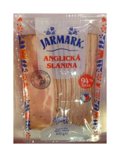 Anglická slanina krájená Jarm 94% 100g 