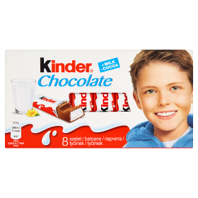Kinder Chocolate z mléčné čokolády s mléčnou náplní 8 x 12,5g