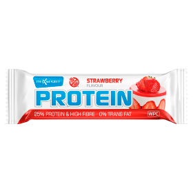 MaxSport Proteinová tyčinka v bílé polevě jahodová 60g