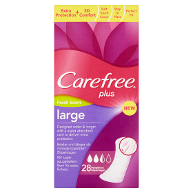 Carefree Plus Large slipové vložky se svěží vůní 28 ks