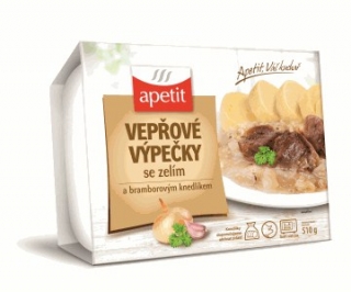 Vepřové výpečky se zelím, bramborový knedlík 450 g