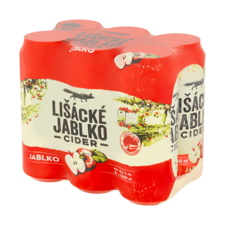 Lišácké jablko cider plech 6 x 0,5l