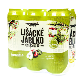 Lišácké jablko cider hruška 6x 0,5l