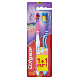 Střední zubní kartáček ZigZag Colgate 2ks