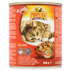 Propesko Kousky s hovězím a játry v želé 830g