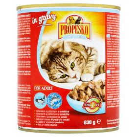 Propesko Kousky s lososem a pstruhem v omáčce 830g