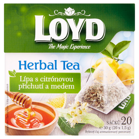 Loyd Herbal Tea Lípa s citrónovou příchutí a medem 20 x 1,5g