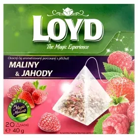 Loyd Ovocný čaj s příchutí maliny a jahody 20 x 2g