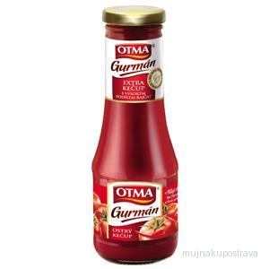 Kečup GURMÁN ostrý/sklo 520g