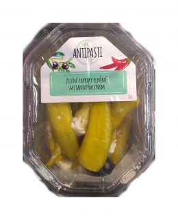 Zelené papriky plněné sýrem 150g