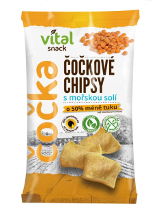 Čočkové chipsy s mořskou solí 65g