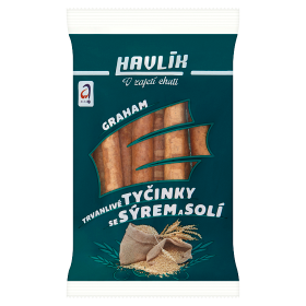 Tyčinky Graham se sýrem a solí Havlík 90g