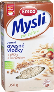 Jemné ovesné vločky s oříšky a karamelem 375g