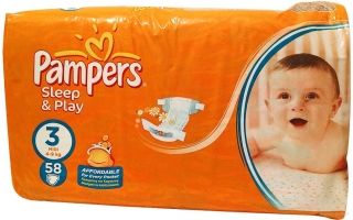 Pampers Sleep&Play Pleny 3 Midi 58 ks