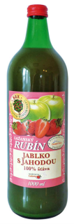 Jablko/Jahoda mošt Rubín 100% 1L