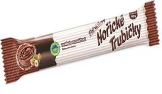 Hořické trubičky polomáčené plněné kakaové s ořechy 40g