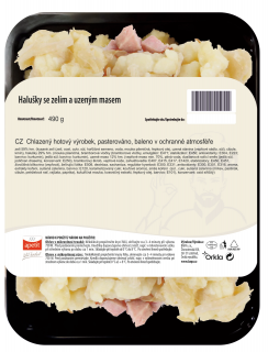 Halušky se zelím a uzeným masem 450g