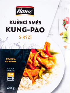 Kuřecí směs Kung Pao s rýží 450g
