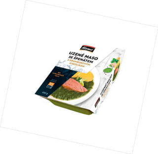 Uzené maso se špenátem a bramborovým knedlíkem 450g