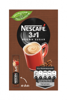 Nescafé 3 v 1 Hnědý cukr 10x 16,5g