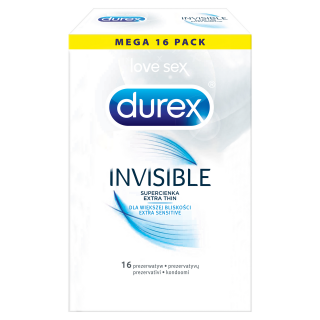 Durex Invisible Extra Thinkondomy 16ks
