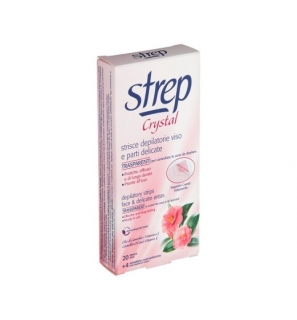 Opilca Strep Crystal depilační pásky na obličej 20ks