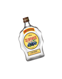 R.Jelínek Slivovice bílá 45% budík - 0,7 l