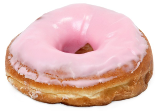 Donut se sladkou polevou barevný 47g