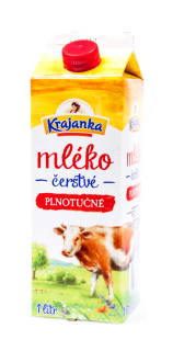 Mléko Čerstvé plnotučné Krajanka 3,5% 1l