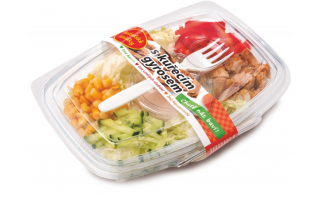 Zeleninový salát s kuřecím gyrosem 200g